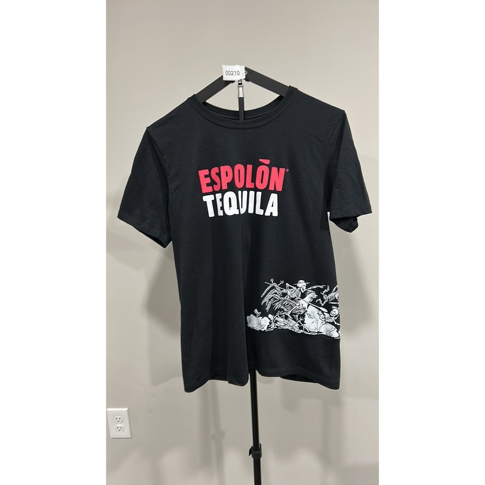 Espolon Tequila Graphic T-Shirt Black Mens Size Medium Streetwear Skeleton